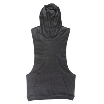 Brand Gyms Clothing Mens Bodybuilding Hooded Tank