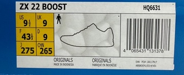 Buty adidas ZX 22 Boost r. 43 1/3 Czarne