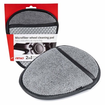 Pad z mikrofibry gąbka do mycia felg kołpaków AMIO-03843
