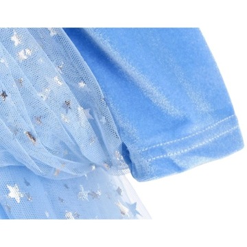 STRÓJ ELSA SUKIENKA KSIĘŻNICZKI PRZEBRANIE ELZA KRAINA LODU NA BAL 128 134