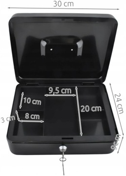 МЕТАЛЛИЧЕСКАЯ КАССЕТА ДЛЯ ДЕНЕГ, СЕЙФ, КЛЮЧЕЙ, ДОКУМЕНТОВ