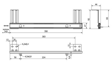 ПОЛКА Ящик под стол для клавиатуры 70х36 *ВЫБОР ЦВЕТА*