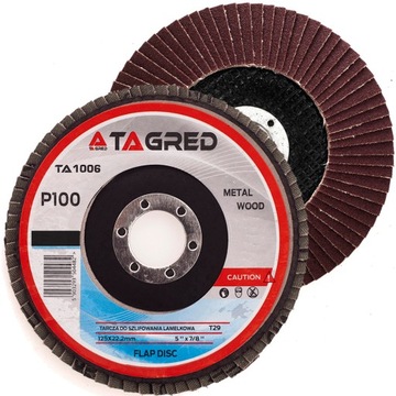 TARCZA ŚCIERNA ŚCIERNICA LISTKOWA 125MM P100
