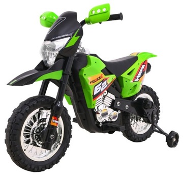 Motor Cross na akumulator Motorek Pomocnicze boczne kółka Dźwięki LED