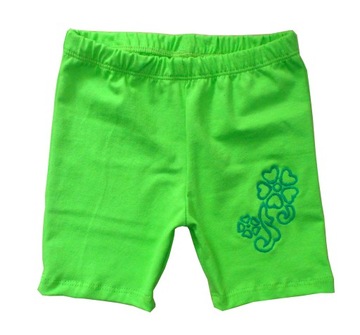 Legginsy getry krótkie kolarki 110 limonka