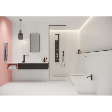 PŁYTKI ŚCIENNE ELEGANZA biały lines 25x75 gat. I