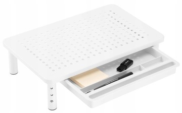 PODSTAWKA POD MONITOR LAPTOP REGULOWANA Z SZUFLADĄ METALOWA GAMINGOWA