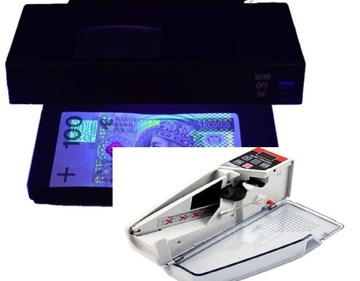 PRZENOŚNA LICZARKA BANKNOTÓW V40 + tester banknot