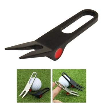 Ремонтная вилка для гольфа Divot Tool Маркер Pitch Mark для гольф-стадиона Черный