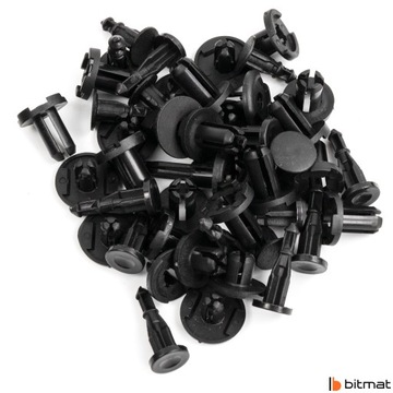 715 пластиковых автомобильных зажимов, 10 лент, 5 съемников боковых панелей.