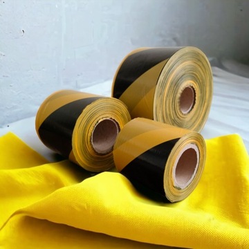 ПРЕДУПРЕЖДАЮЩАЯ ЛЕНТА желто-черная 100 М 70 ММ