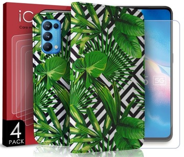 2W1 ETUI DO OPPO RENO 5 5G 4G WZORY + SZKŁO 4SZT