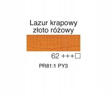 Farba olejna 60ml lazur krapowy złoto róż Renesans
