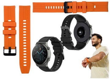 OPASKA DO HUAWEI WATCH GT 2 3 GT2 POMARAŃCZOWA 22