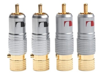 4szt Wtyk Złącze RCA CINCH NAKAMICHI bez lutowania
