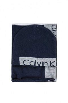 CALVIN KLEIN CZAPKA SZALIK ZESTAW ZIMOWY GIFTBOX