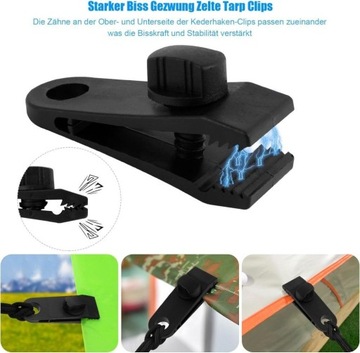 22 ЗАЖИМА ДЛЯ КРЕПЛЕНИЯ КРЫШКИ ДЛЯ ТЯНЕНИЯ ПАЛАТКИ