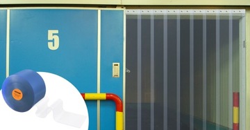 Дверная штора VEVOR 25М 30,5см×3мм Прозрачная ПВХ полоса Шторы