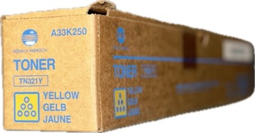 Toner Minolta TN321Y yellow oryginalny 98% TN-321Y Bizhub C224 A33K250