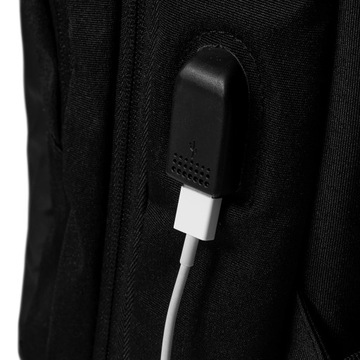 Функциональный рюкзак для ноутбука 15 6 Мужской водонепроницаемый черный USB-порт