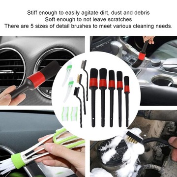 Набор кистей для детализации автомобиля, 12 шт.