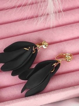 Черные акриловые длинные подвесные клипсы, повседневная модель c57