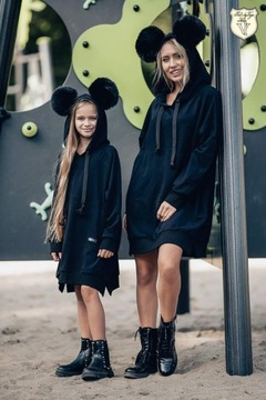 TUNIKA DZIEWCZĘCA OCIEPLONA USZY KIDS BY 134/140