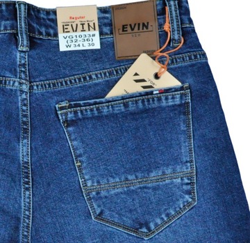 Spodnie męskie dżinsowe jeans Evin VG1033 pas 90 cm 35/30