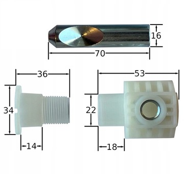 Монтажный комплект для подвесной чаши для туалета
