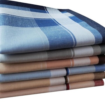 6 хлопковых мужских носовых платков, квадратные платки-банданы премиум-класса, 40x40 см, мужские