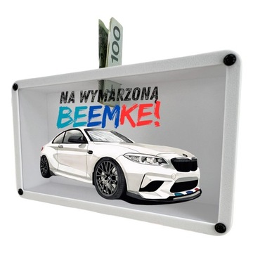 Skarbonka z grafiką, duża NA WYMARZONĄ BEEMKEE prezent dzień dziecka