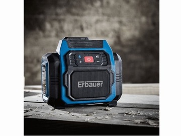 Строительная радиостанция Erbauer с Bluetooth, НА АККУМУЛЯТОРЕ