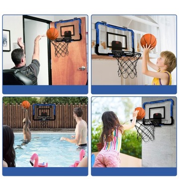 БАСКЕТБОЛЬНЫЙ НАБОР КОРЗИННАЯ ДОСКА МИНИ-НАСОС ДЛЯ ШАРОВ ДЛЯ ДЕТЕЙ +3 МЯЧА
