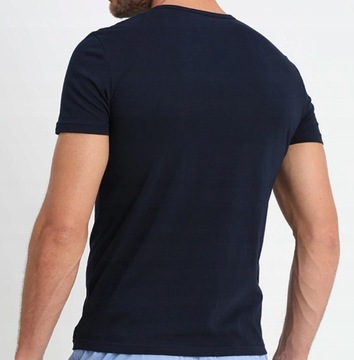 ARMANI Emporio _ Klasyczny Granatowy T-shirt Męski Mini Logo XL