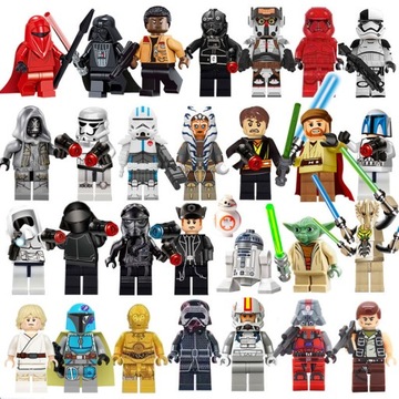ZESTAW FIGURKI STAR WARS 28 SZTUK KLOCKI AKCESORIA