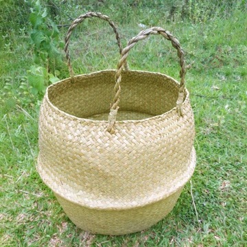 Корзина из натуральных водорослей с ручками (L)