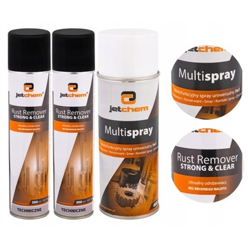 JETCHEM silny odrdzewiacz 2 szt. po 400 ml + multispray 1szt