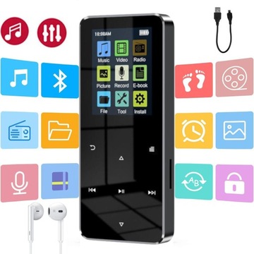 16 GB ODTWARZACZ MP3 BLUETOOTH PRZENOŚNY ODTWARZACZ MUZYKI ODTWARZACZ AUDIO