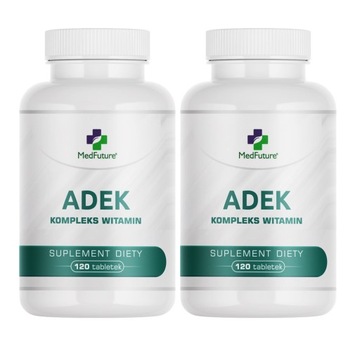 ADEK kompleks witamin A D3 E K2 MK-7 2 opakowania