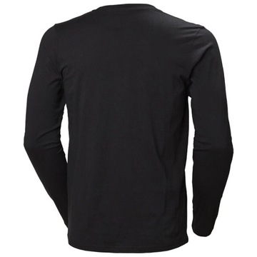 Koszulka męska bawełniana Helly Hansen Manchester Longsleeve - Czarna L