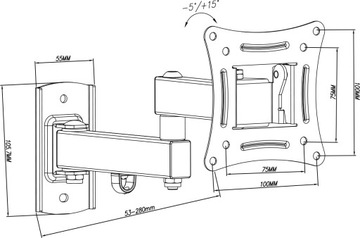 ПРОЧНОЕ НАСТЕННОЕ КРЕПЛЕНИЕ, ВРАЩАЮЩАЯСЯ ПОДВЕСКА ДЛЯ ТЕЛЕВИЗОРА, ТВ-МОНИТОР 13–32 ДЮЙМОВ