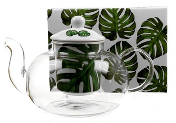 Dzbanek do herbaty SZKLANY zaparzacz MONSTERA 1L
