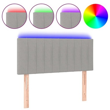 Zagłówek LED jasnoszary 100x5x78cm IP65