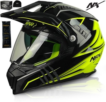 NAXA KASK MOTOCYKLOWY CO3/N INTERKOM READY r.M + FOGCITY ANTIFOG ANTYPARA