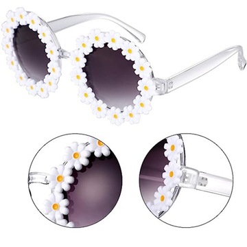 Солнцезащитные очки DAISIES для девочек UV400 Белые