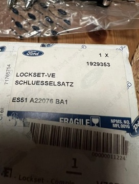 SADA ZÁMKU OVLÁDAČ KLÍČ FORD KA MK2 1929353