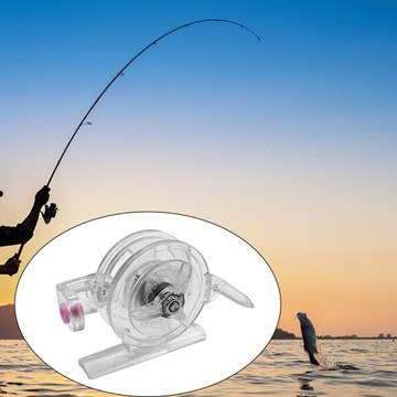 Катушка для зимней рыбалки Компактный инструмент для зимней рыбалки Легкая установка для заброса наживки Белый S