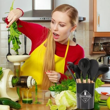 НАБОР КУХОННОЙ ПОСУДЫ СИЛИКОНОВАЯ ДЕРЕВЯННАЯ КУХОННАЯ ПОСУДА 12 EL