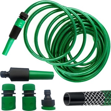 WĄŻ OGRODOWY ZIELONY 34 i 12 WĄŻ OGRODOWY 15m WĄŻ OGRODOWY ZRASZACZ + DYSZA