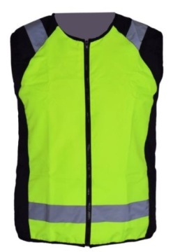LEOSHI KAMIZELKA BEZRĘKAWNIK ODBLASKOWY FLUO MOTOCYKL ROWER L-XL